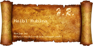 Heibl Rubina névjegykártya